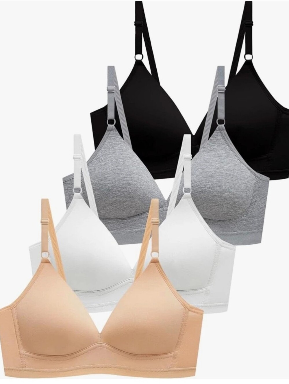 SALIA Girl Soft Padded Bras for Girls & Teens, No Wires Cotton Training Bra